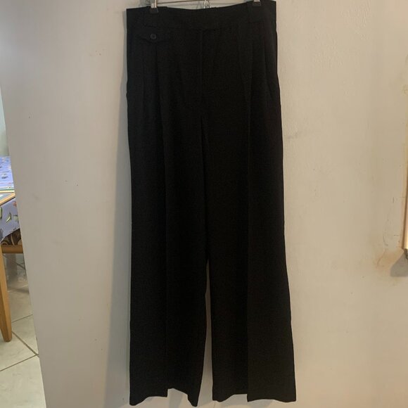 The Workshop - Elegant Black Wide Leg Pants - NWT - Picture 2 of 6